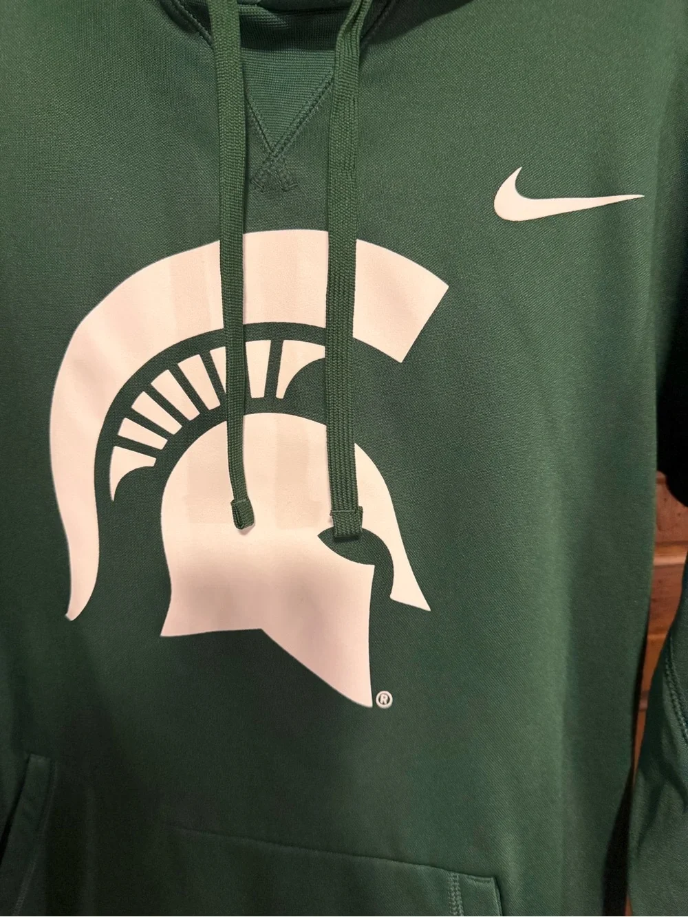 NWOT NIKE MICHIGAN STATE SPARTANS MENS GREEN CLUB FLEECE HOODIE MEDIUM